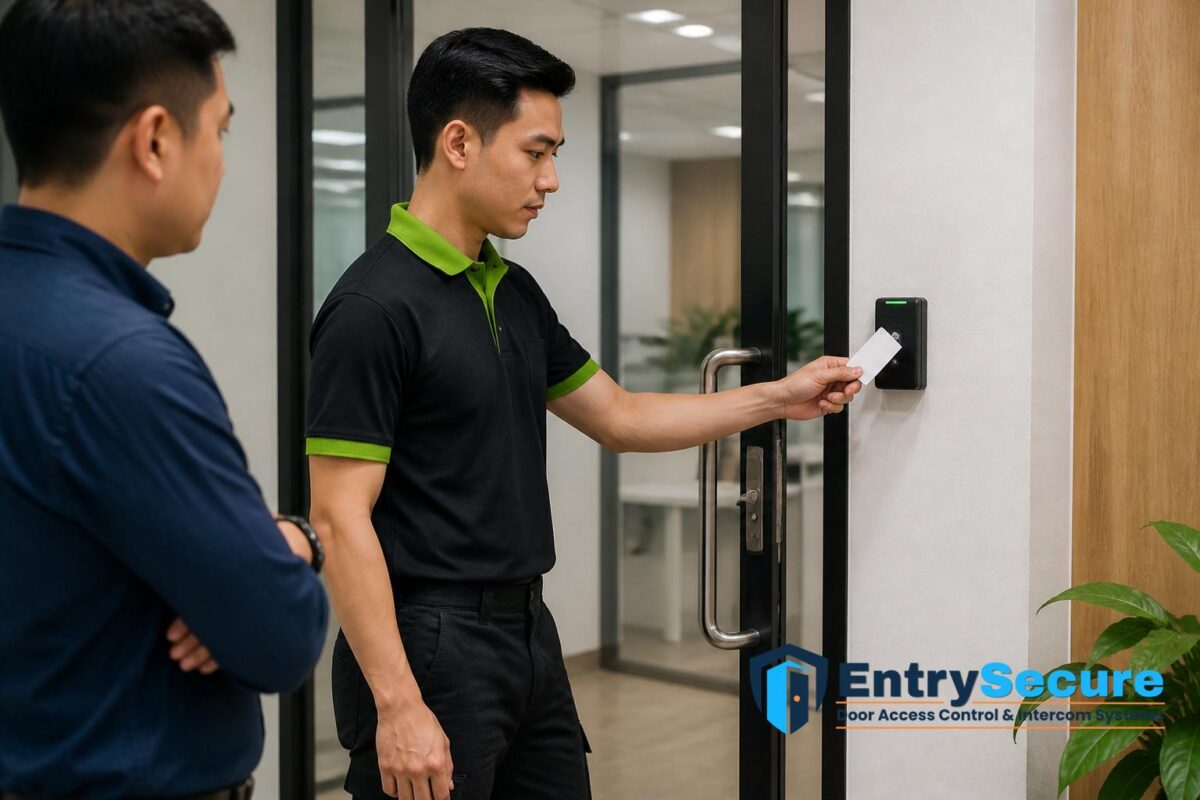 How Are Access Cards and User Permissions Set Up for Singapore Office Door Access Systems? by EntrySecure Door Access Control & Intercom Systems Singapore