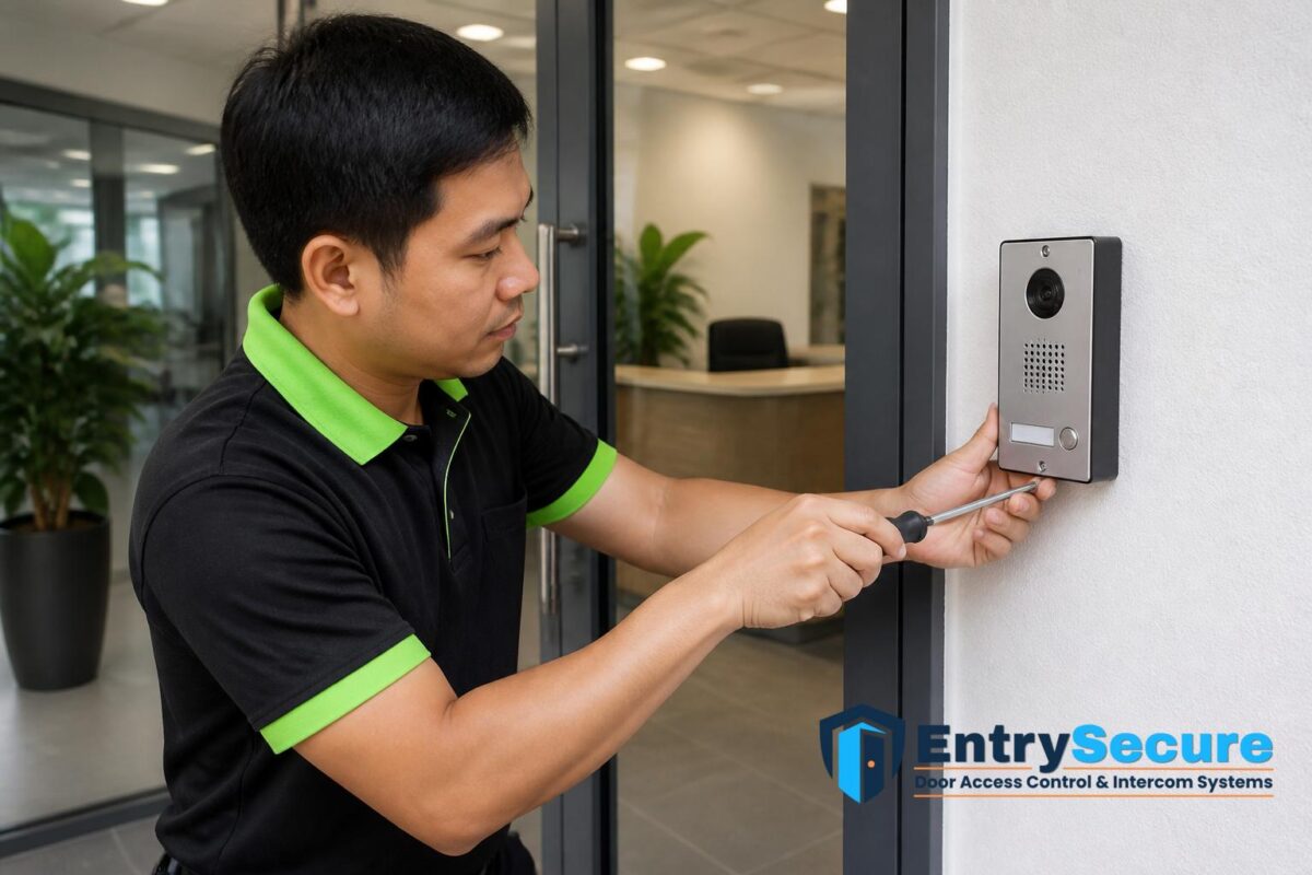 How Does an Intercom System Control Door Entry for Singapore Offices? by EntrySecure Door Access Control & Intercom Systems Singapore