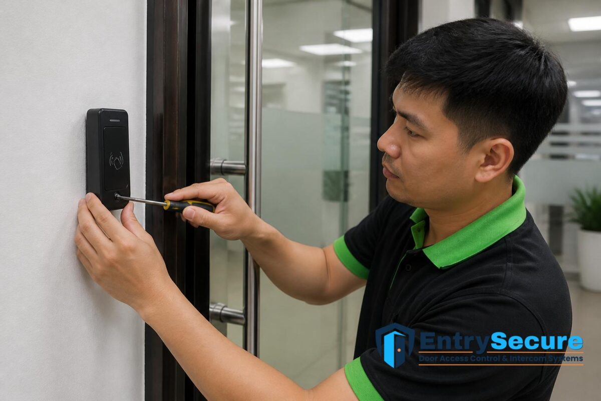 What Happens During Door Access System Installation at a Singapore Workplace? by EntrySecure Door Access Control & Intercom Systems Singapore